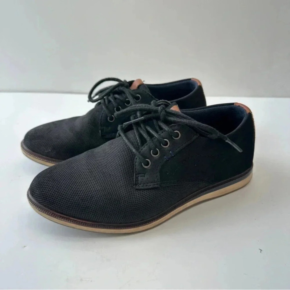 Max + Jake Lil Oscar‎ Oxford Dress Shoes Kids Boys Size 2M Black Suede Like